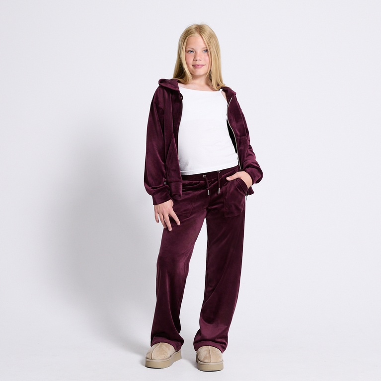 Velour pants "Ella star" Light Burgundy